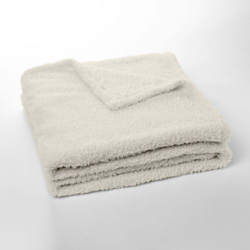 Plaid Polaire Uni Matcha Blanc