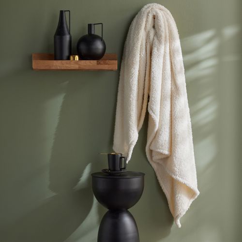 Plaid Polaire Uni Matcha Blanc