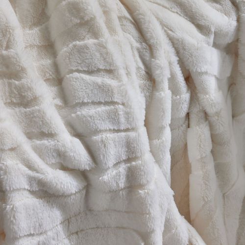 Plaid Jacquard Zébré Matcha Blanc