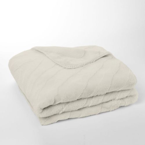 Plaid Jacquard Zébré Matcha Blanc