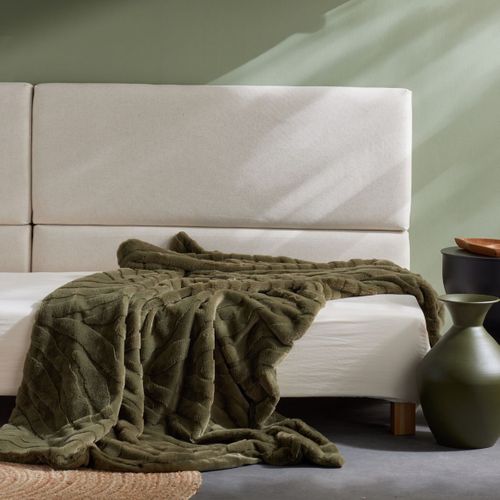 Plaid Jacquard Zébré Matcha