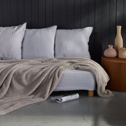 Plaid Teddy Bien Au Chaud Beige