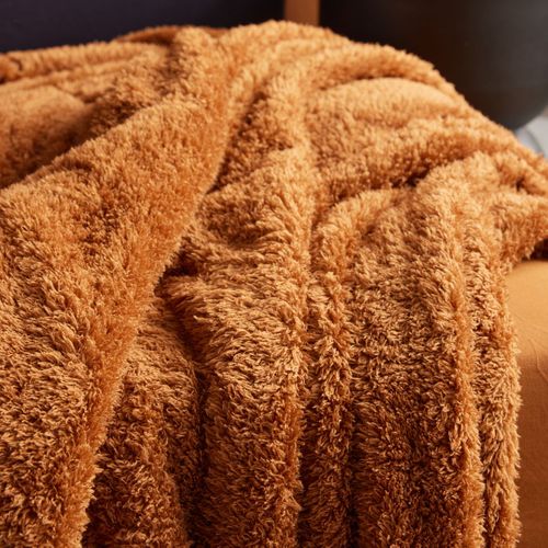 Plaid Polaire Uni Moka Marron