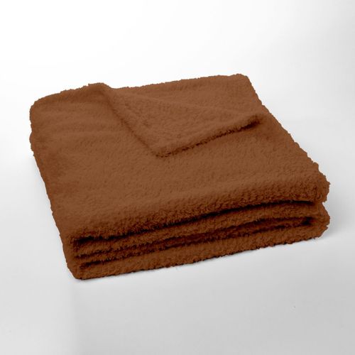 Plaid Polaire Uni Moka Marron