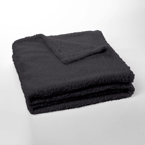 Plaid Teddy Bien Au Chaud Gris Anthracite