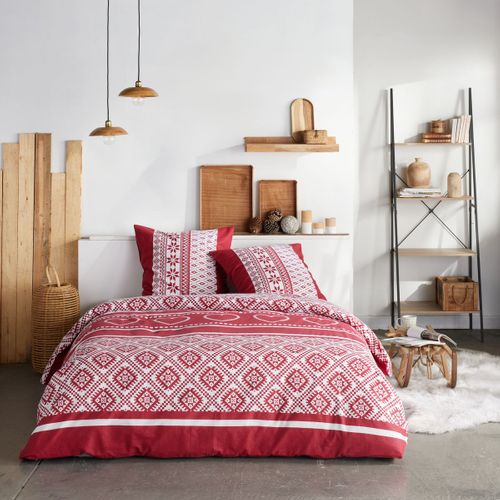Parure De Lit Imprimé Imprimé Graphique Coton Flanelle Rouge