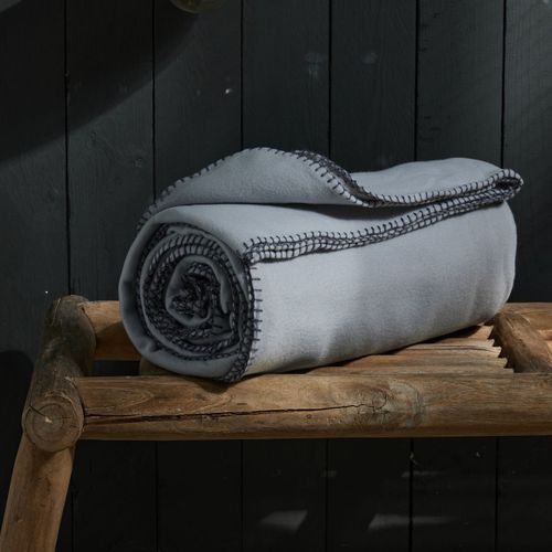 Plaid Polaire Uni Bien Au Chaud Gris