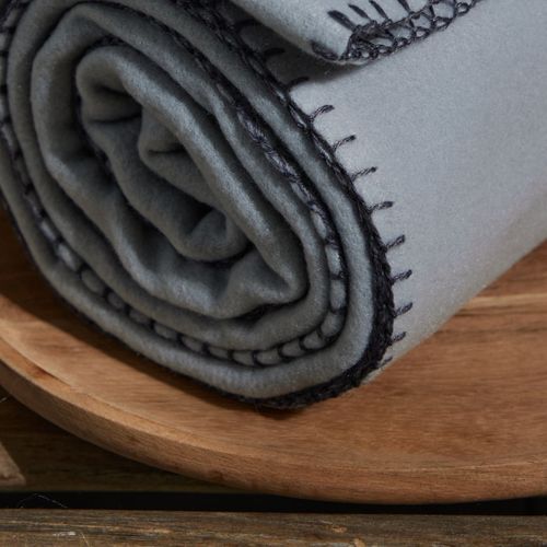 Plaid Polaire Uni Bien Au Chaud Gris