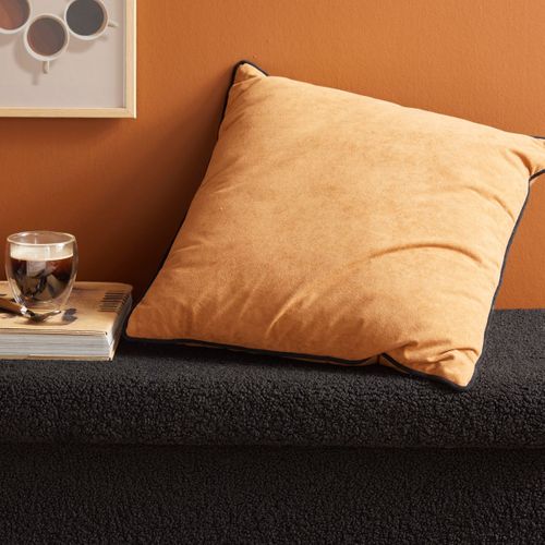 Coussin Carré Déhoussable Uni Moka Marron