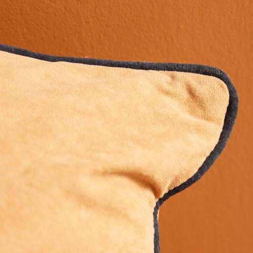 Coussin Carré Déhoussable Uni Moka Marron