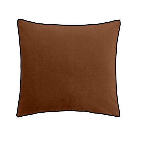 Coussin Carré Déhoussable Uni Moka Marron
