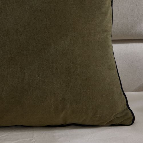 Coussin Rectangulaire Déhoussable Uni Moka Vert