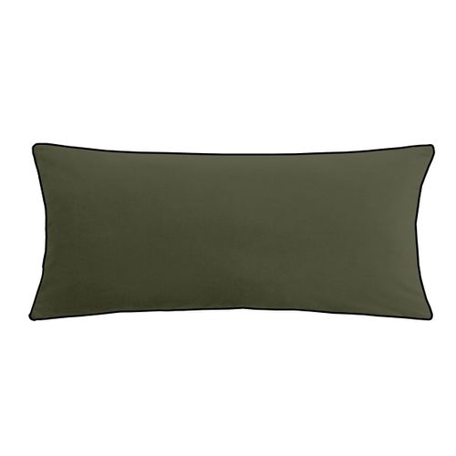 Coussin Rectangulaire Déhoussable Uni Moka Vert
