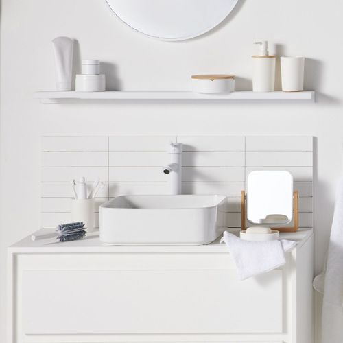 Miroir Sur Pied Rotatif Bathroom Blanc