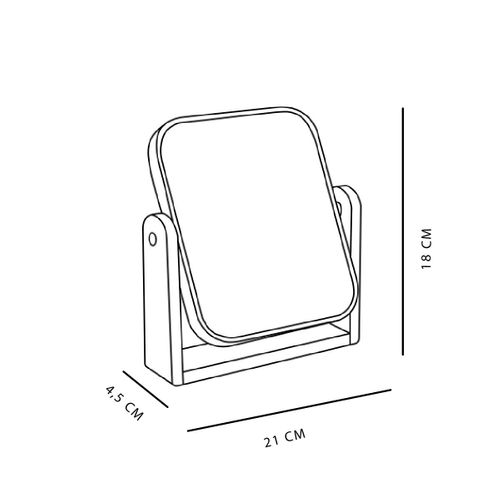 Miroir Sur Pied Rotatif Bathroom Blanc