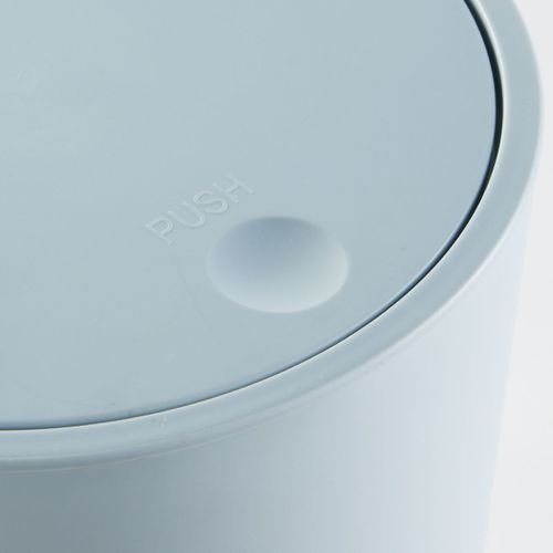 Poubelle 8,5 L Avec Couvercle Poussoir Bathroom Bleu