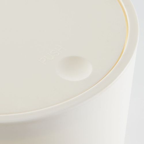 Poubelle 8,5 L Avec Couvercle Poussoir Bathroom Blanc