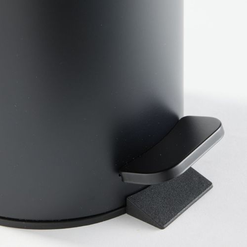 Poubelle 3l Avec Pédale Métal Bathroom Noir