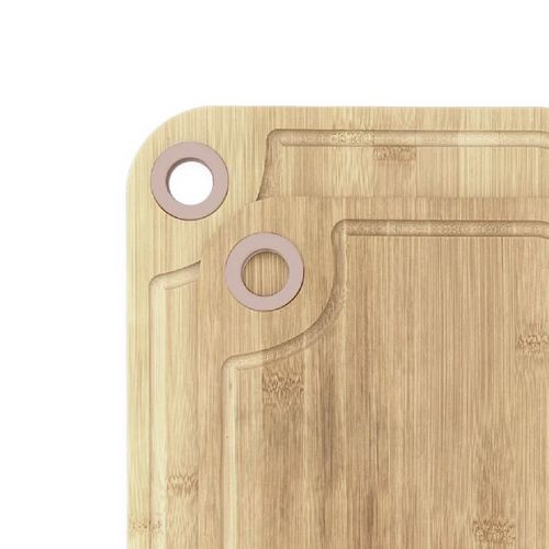 Lot De 2 Planches à Découper En Bois Et Silicone Kitchen Rose