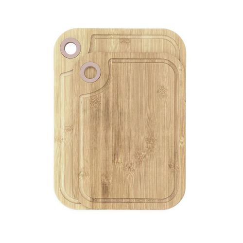 Lot De 2 Planches à Découper En Bois Et Silicone Kitchen Rose
