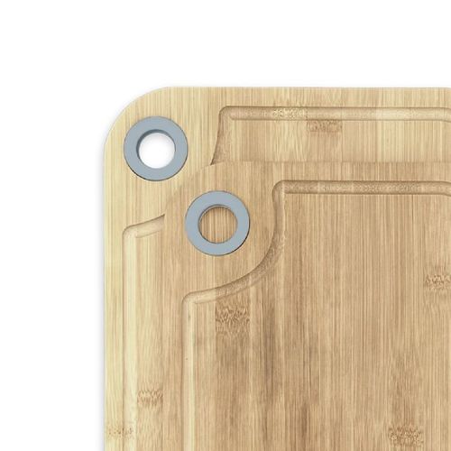 Lot De 2 Planches à Découper En Bois Et Silicone Kitchen Bleu