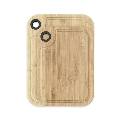 Lot De 2 Planches à Découper En Bois Et Silicone Kitchen Noir