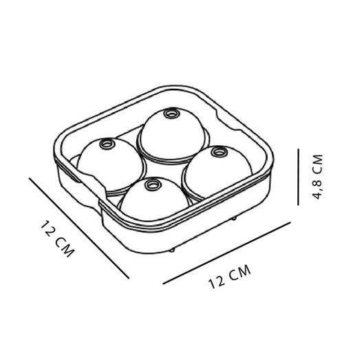 Moule à Glaçons Sphériques En Silicone Kitchen Rose