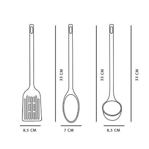 Lot De 3 Ustensiles De Cuisine Kitchen Vert