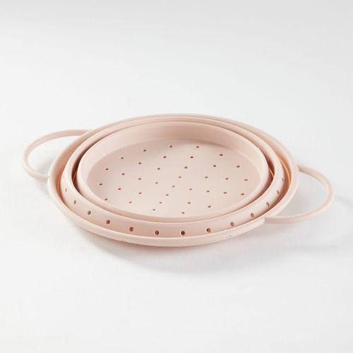 Passoir Pliable En Silicone Avec Poignées Kitchen Rose