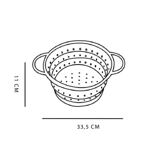 Passoir Pliable En Silicone Avec Poignées Kitchen Rose