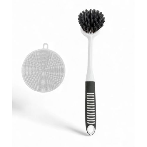 Brosse Et Éponge à Vaisselle En Silicone Kitchen Blanc