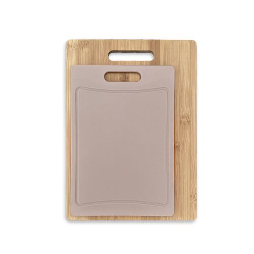 Lot De 2 Planches à Découper En Bois Et Silicone Kitchen Rose