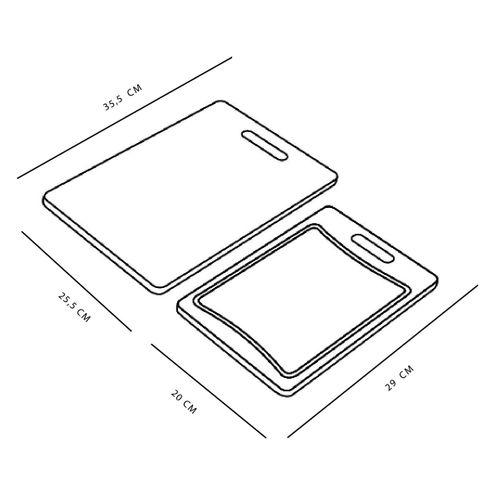 Lot De 2 Planches à Découper En Bois Et Silicone Kitchen Rose