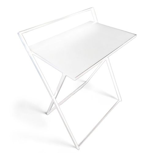 Bureau Compact Pliant Equipment Blanc