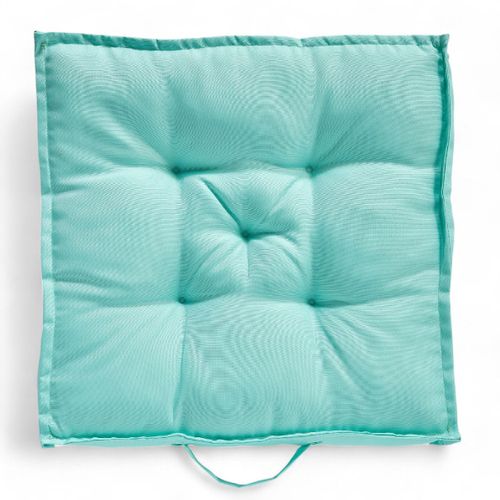 Coussin De Sol Extérieur Carré Uni Paradise Bleu Clair