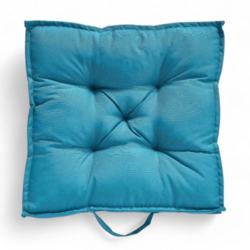 Coussin De Sol Extérieur Carré Uni Paradise Bleu Turquoise