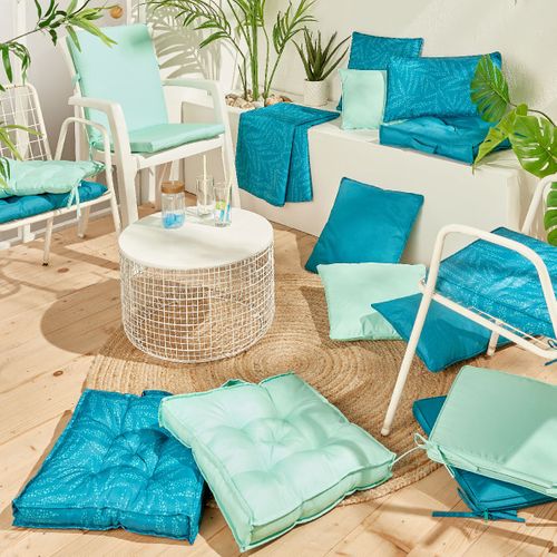 Coussin De Sol Extérieur Carré Uni Paradise Bleu Turquoise