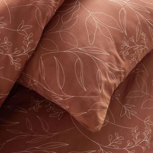 Parure De Lit - Crazy - Imprimé Floral - 2 Personnes - 220 X 240 Cm - Orange