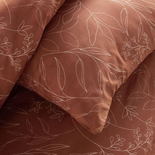 Parure De Lit - Crazy - Imprimé Floral - 2 Personnes - 220 X 240 Cm - Orange