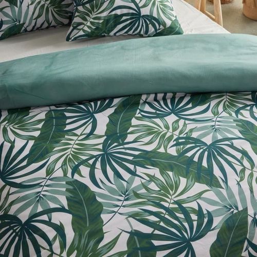 Parure De Lit - Crazy - Imprimé Jungle - 2 Personnes - 220 X 240 Cm - Vert