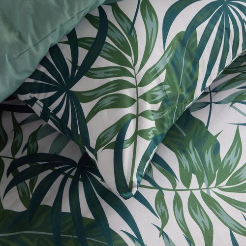 Parure De Lit - Crazy - Imprimé Jungle - 2 Personnes - 220 X 240 Cm - Vert