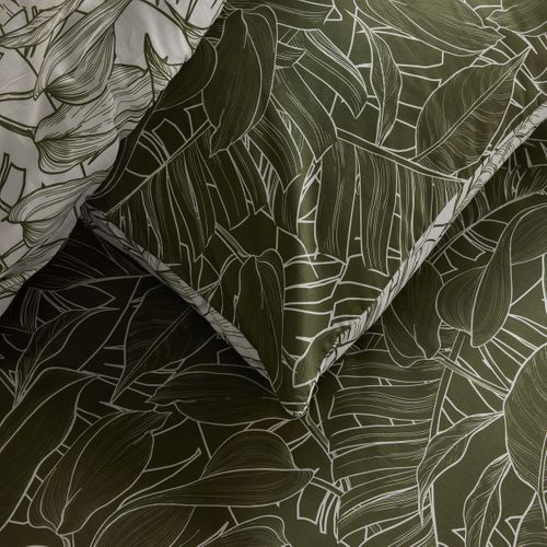 Parure De Lit - Crazy - Imprimé Jungle - 2 Personnes - 220 X 240 Cm - Vert