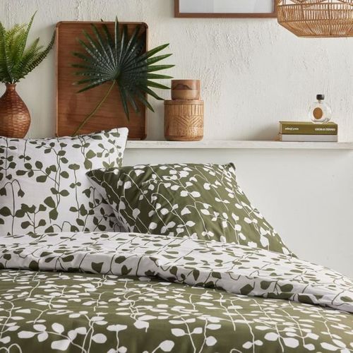 Parure De Lit - Crazy - Imprimé Floral - 2 Personnes - 220 X 240 Cm - Vert