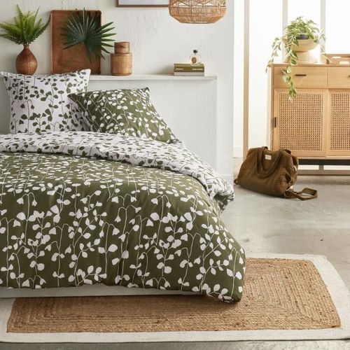 Parure De Lit - Crazy - Imprimé Floral - 2 Personnes - 220 X 240 Cm - Vert