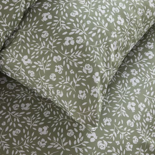 Parure De Lit - Crazy - Imprimé Floral - 2 Personnes - 220 X 240 Cm - Vert