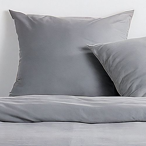 Parure De Lit - Essential - 2 Personnes - 220 X 240 Cm - Effet Crépon Gris