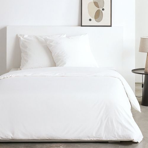 Parure De Lit - Essential - 2 Personnes - 220 X 240 Cm - Effet Lavé Blanc