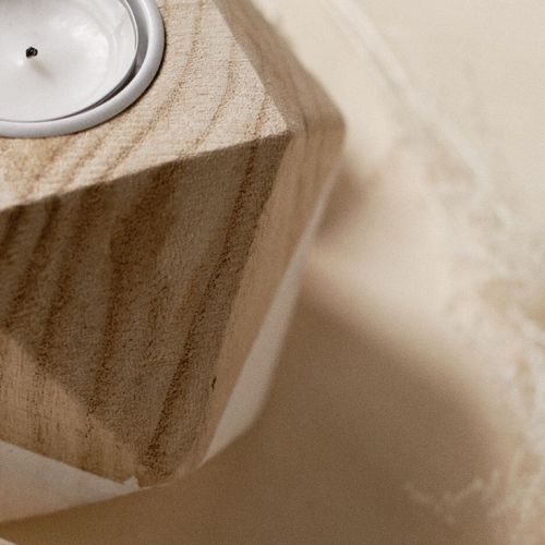 Bougeoir Origami Simplicity Blanc