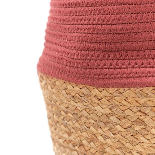 Panier Long Tressé Coton Uni La Factory Rouge Brique