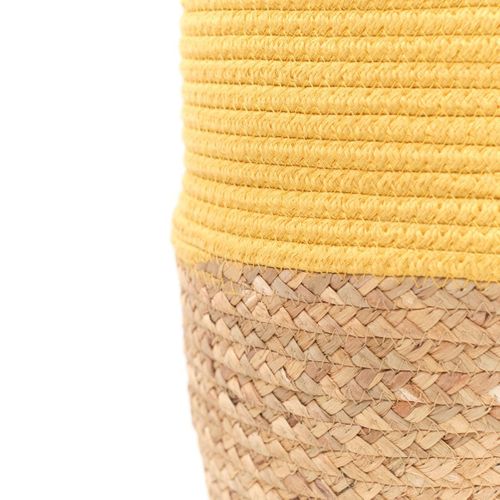 Panier Long Tressé Coton Uni La Factory Jaune